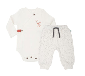 baby onesie and pants set, organic cotton