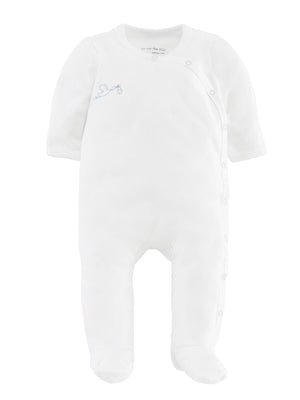 Footed baby jumpsuit, organic cotton